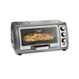 Hamilton Beach Countertop Toaster Oven, Easy Reach With Roll-Top Door, 6-Slice, Convection (31123D), Silver