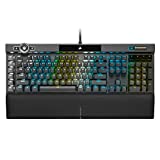 Corsair K100 RGB Optical-Mechanical Gaming Keyboard - Corsair OPX RGB Optical-Mechanical Keyswitches - AXON Hyper-Processing Technology for 4X Faster Throughput - 44-Zone RGB LightEdge