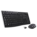 Logitech MK270 Wireless Keyboard and Mouse Combo for Windows, 2.4 GHz Wireless, Compact Mouse, 8 Multimedia and Shortcut Keys, 2-Year Battery Life, for PC, Laptop