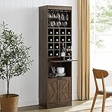 Home Source Jill Zarin Oak Two-Way Assembly Bar Cabinet with Wine Rack